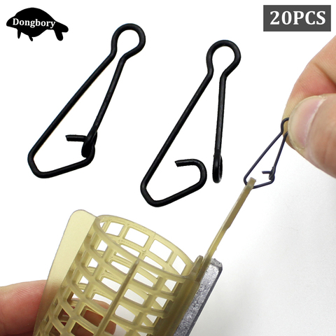 20PCS Carp Fishing Quick Snap Hook Leader Swivel Clips Hook Bait Connector Clips for Carp Fishing Rigs Making Tackle Accessories ► Photo 1/6