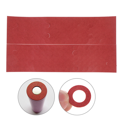 new 200pcs 18650 Battery Insulator Insulation Ring Adhesive Cardboard Paper Red ► Photo 1/6