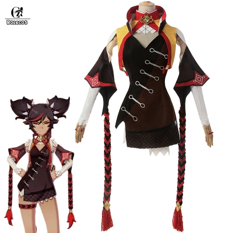 ROLECOS Genshin Impact Cosplay XINYAN Cosplay Costume Game Genshin Impact Costume for Women Halloween Suit Sexy Outfit ► Photo 1/6