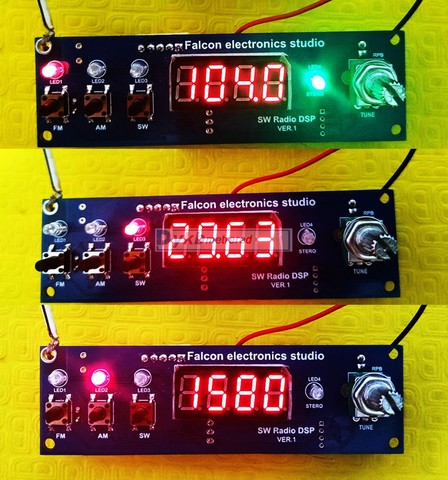DSP AM SW FM stereo receiver module 64-135MHZ Shortwave full band radio signal 2.3-30MHZ W POWER amplifier Digital LED display ► Photo 1/4