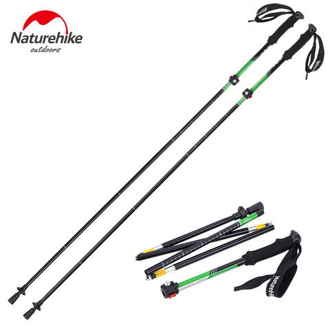 Naturehike high quality outdoor Ultra-light EVA Handle 5-Section Adjustable sticks Canes Walking Sticks Trekking Pole Alpenstock ► Photo 1/6