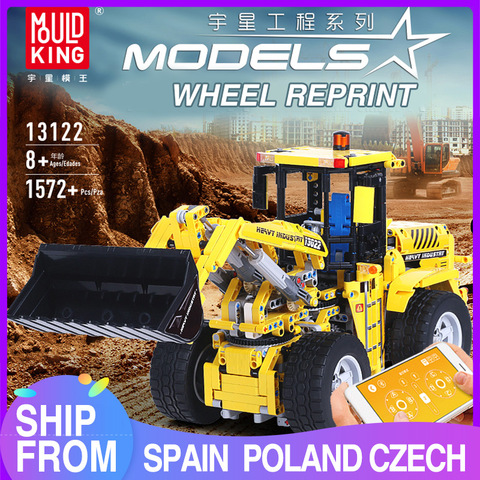 Mould King 13122 Technic Series  Volvo L350F Wheel Loader Bulldozer Model Building Blocks Bricks compatible lepining 42030 ToYS ► Photo 1/6