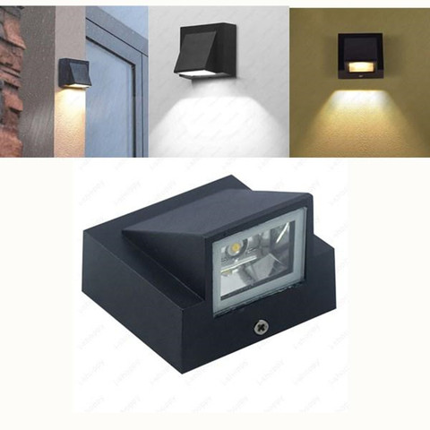 IP65 Waterproof 5W indoor outdoor Led Wall Lamp modern Aluminum Surface Mounted Cube Led Garden Porch Light ► Photo 1/6