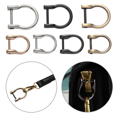 1Pcs Metal D Ring Buckle for DIY Handbag Detachable Removable Open Screw Clasp Craft Bag Strap Belt Handle Webbing Buckle ► Photo 1/6