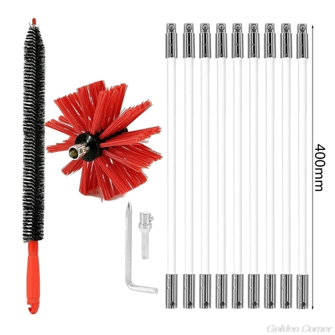 Bendable Cleaning Brush Set for Chimney Fireplace Pipe Stove Range Hood Sweeping Brushes Tool Kit N19 20 Dropshipping ► Photo 1/6