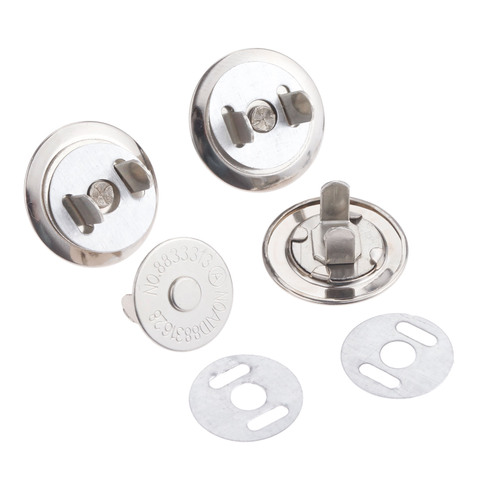 10 Sets Metal Magnet Buttons Magnetic Rivet Stud Purse Snap Clasps Closure Buckle Fastener for Handbag Wallet Clothing 16/18mm ► Photo 1/6