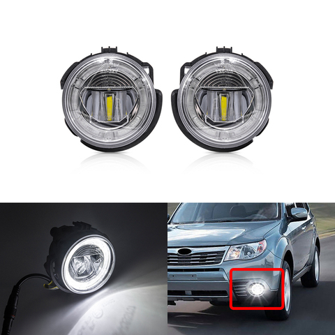 Bright CANbus Led Halo Ring DRL Front Driving Fog Light Kits For Subaru Forester 09-13 Impreza WRX STI 08-10 ► Photo 1/1