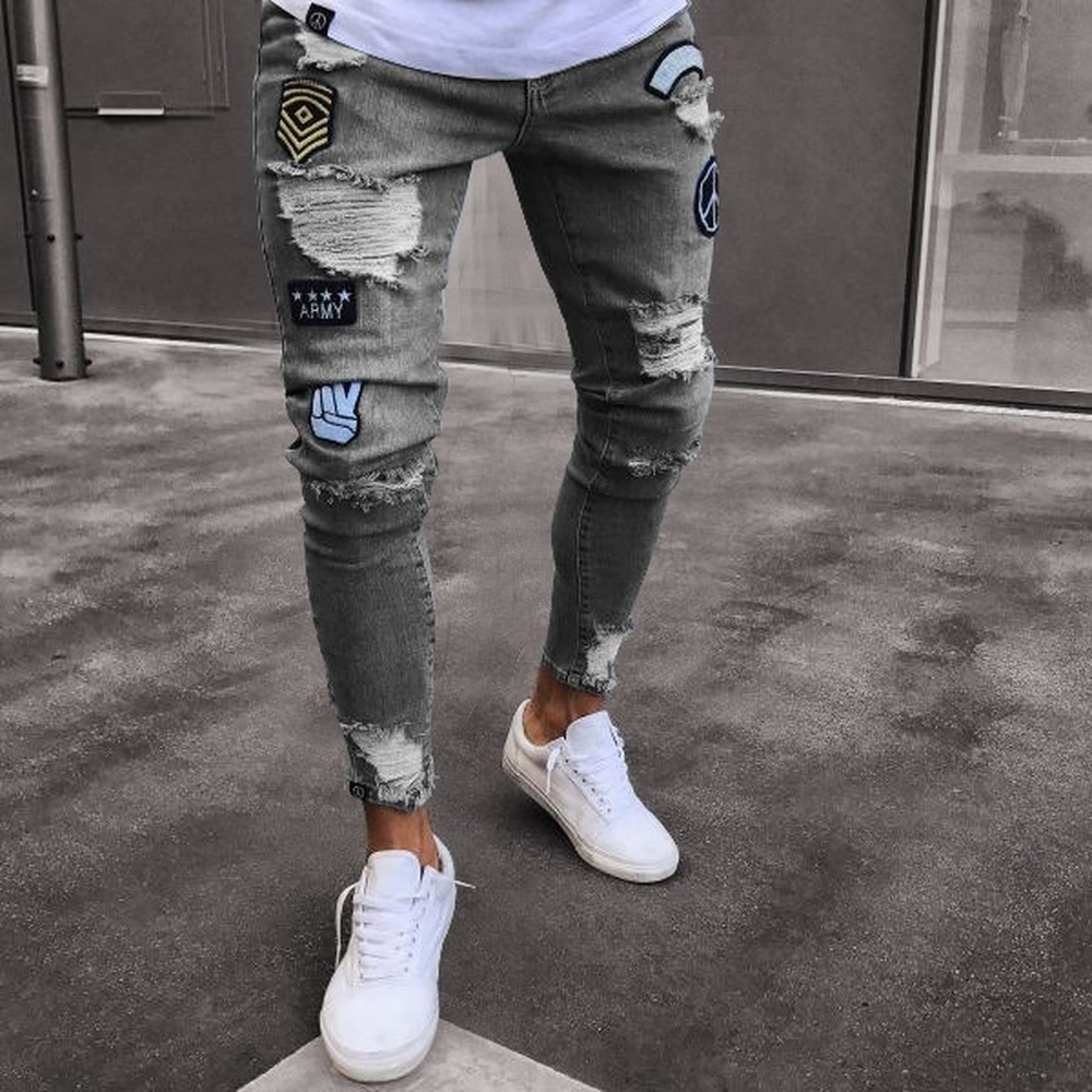 Price History Review On Long Pencil Pant Ripped Slim Blue Denim Spring Hole 21 Fashion Thin Skinny Streetwear Jean For Men Boy Hiphop Trousers Clothes Aliexpress Seller Jpxcm Clothes