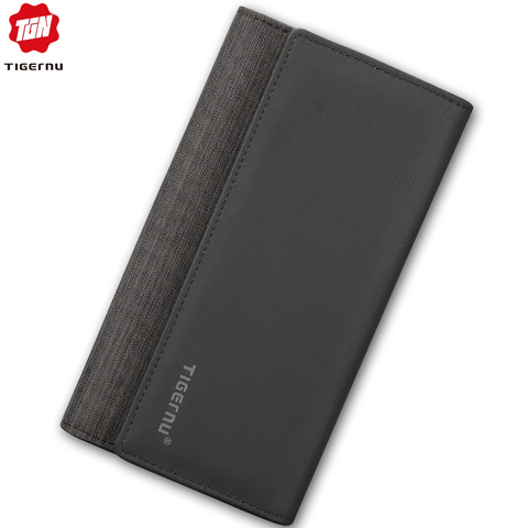 Tigernu Mens Wallet Long Clutch Bags Wallets For Men Wallet Male Slim Purse Fashion Male Coin Pocket Wallets for credit cards ► Photo 1/6