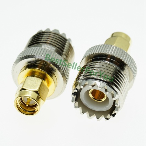 UHF SO 239 SO239 Female to SMA Male Plug Connector Coaxial RF Adapter ► Photo 1/6