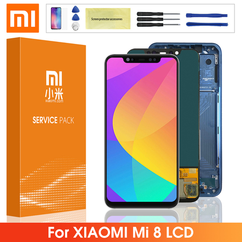 6.21'' Original Display For Xiaomi Mi 8 Touch Screen Digitizer Assembly With Frame For Xiaomi Mi8 Replacement Repair parts ► Photo 1/6