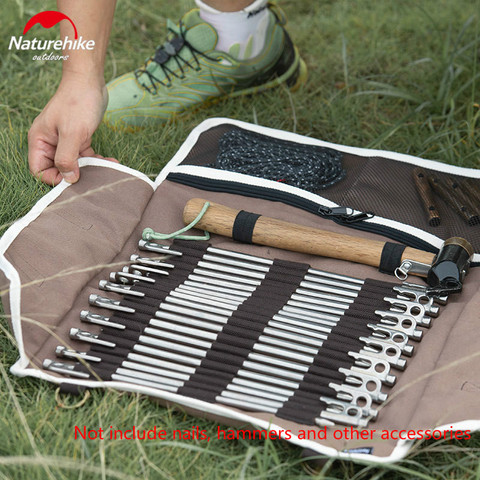 Naturehike New Outdoor Camping Equipment Storage Bags Tent Accessories Hammer Wind Rope Tent Pegs Nails Storage Bag Camping Tool ► Photo 1/6