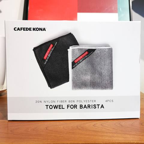 Barista Micro cloth tea towel 4 pcs 30*30cm cleaning up messy spills around on machine cafe cleaning towel Cloth Tableware Towel ► Photo 1/6