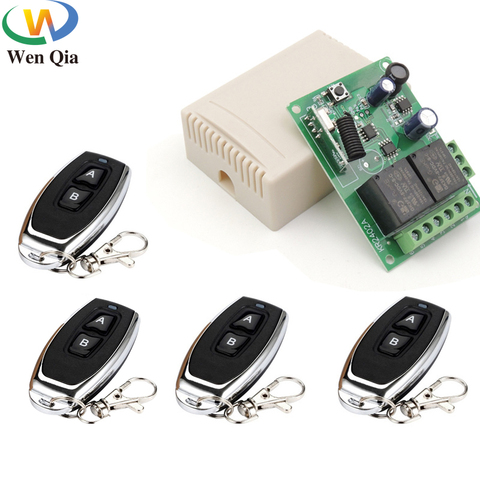 433Mhz Wireless RF Universal DC 6~30V 2CH Receiver Remote Control Switch Transmitter For Garage Door LED Motor Sliding Door Lamp ► Photo 1/6