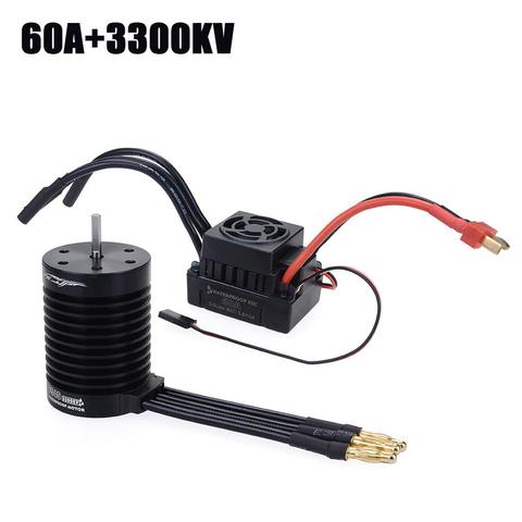 Waterproof SURPASS HOBBY  F540-V2 Brushless Motor And Esc Programmer Card Combo + 60A ESC For All 1/10 Brushless Cars ► Photo 1/6