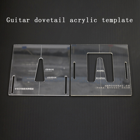 2pcs Guitar Straight Dovetail Mortise Tenon Mold Guitar Dovetail Tenon Mold Transparent Acrylic Template Guitar Making Molds ► Photo 1/3