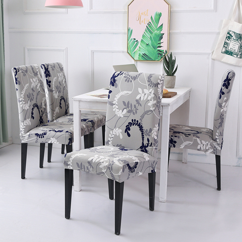 1/2/4/6PCS Printed Chair Covers Stretch Dining Chair Slipcovers for Kithen Living Room Banquet Hotel Restaurant Home Decoration ► Photo 1/6