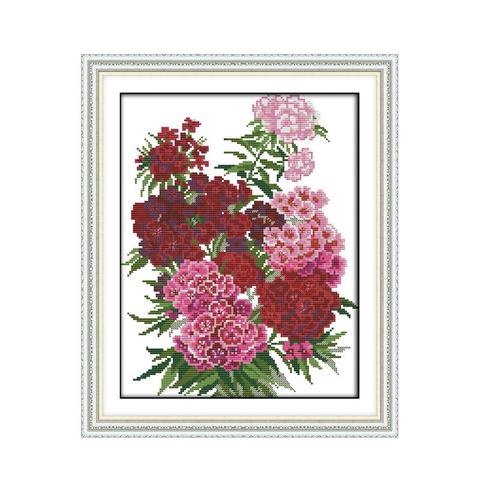 Carnation cross stitch kit 18ct 14ct 11ct count printed canvas stitching embroidery DIY handmade needlework ► Photo 1/1