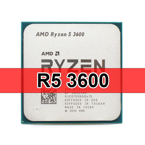 AMD Ryzen 5 3600 R5 3600 3.6GHz Six-Core Twelve-Thread CPU Processor 7NM 65W L3=32M 100-000000031 Socket AM4 no fan ► Photo 1/2