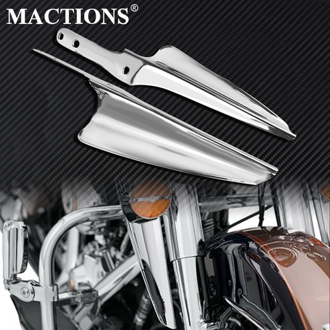 Motorcycle Chrome Fork Front Wind Baffle Windshield Deflector Trim For Harley Touring Road King Street Glide CVO 1995-2022 ► Photo 1/6