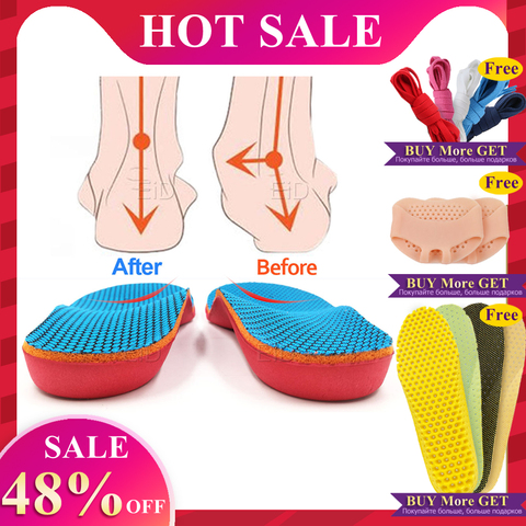 Buy Online Eid Kids Children Orthopedic Insoles Shoes Flat Foot Arch Support Insoles Orthotic Pads Correction Health Shoes Pad Foot Care Alitools