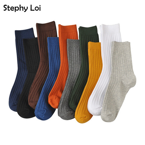 High Quality Colorful Harajuku Retro Men Cotton Dress Crew Socks Winter Hip hop White Black GreyDesigner Christmas Gift Cool ► Photo 1/6