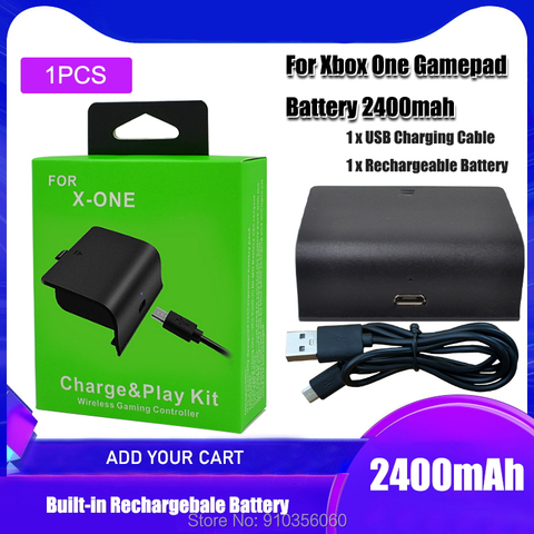 1PCS/Set 2400mAh Rechargeable Battery Pack With USB Cable For XBOX ONE Controller Wireless Gamepad Joypad Replacement Battery ► Photo 1/6