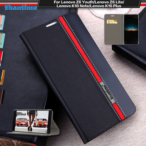 Luxury PU Leather Case For Lenovo Z6 Youth Flip Case For Lenovo Z6 Lite/K10 Note/K10 Plus Phone Case Soft Silicone Back Cover ► Photo 1/6