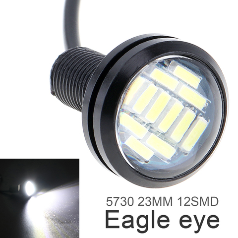 DC 12V 18W Eagle Eye LED 23mm Hawkeye Reverse Backup Light High Power White Car Fog Round DRL Bulb Reverse Parking Signal Lamps ► Photo 1/6