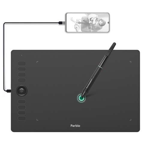 Parblo A610 Pro Graphic Drawing Tablet Supports Phones Android OS 8192 Pressure Sensitivity 10×6.25’’ Digital Drawing Design ► Photo 1/6