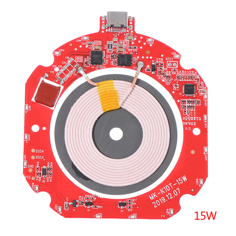 Qi Fast Wireless Charger PCBA Circuit Board Transmitter Module+Coil Charging 15W ► Photo 1/6
