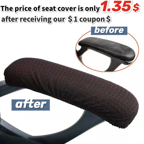 2pcs Chair Armrest Pads For Elbow Relief Polyester Armrest Gloves Slip Proof Sleeve Pack Chair Cover For Home or Office Chairs ► Photo 1/6