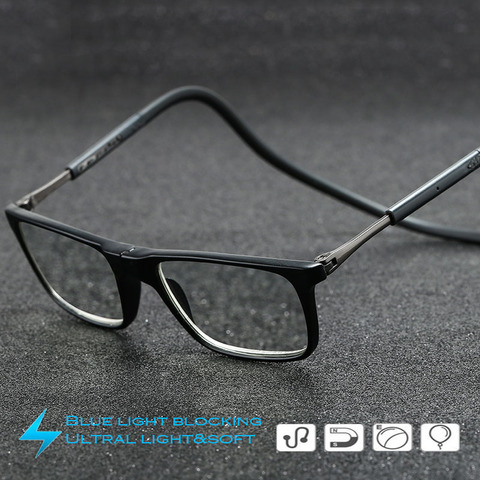 Hang on Neck Blue Light Blocking Reading Glasses,Comfortable Soft TR90 material ► Photo 1/5
