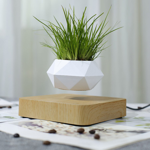 Dropshipping Levitating Air Bonsai Pot Rotation Flower Pot Planters Magnetic Suspension Floating Pot Potted Plant Home ► Photo 1/6