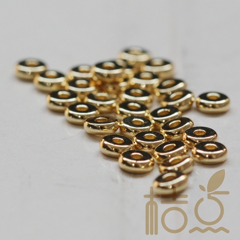 Solid Brass Rondelle Spacer - 4x1.4mm (1735C) ► Photo 1/4