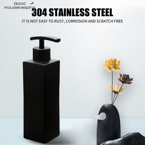 #H40 New Stainless Steel Handmade Black Liquid Soap Dispenser Bathroom Soap Dispensers Kitchen Hardware Convenient Accessories ► Photo 1/5