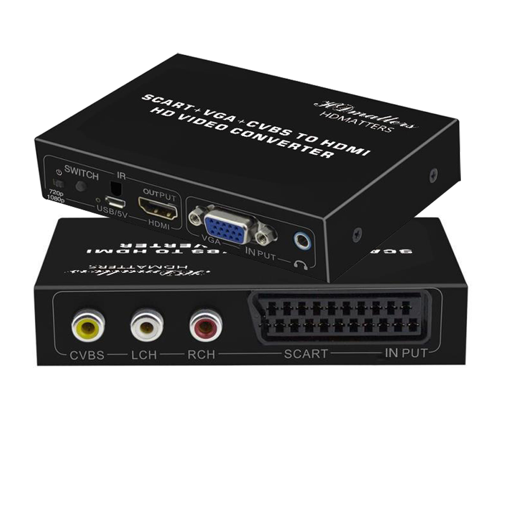 HDmatters composite AV VGA Scart to HDMI converter Switcher