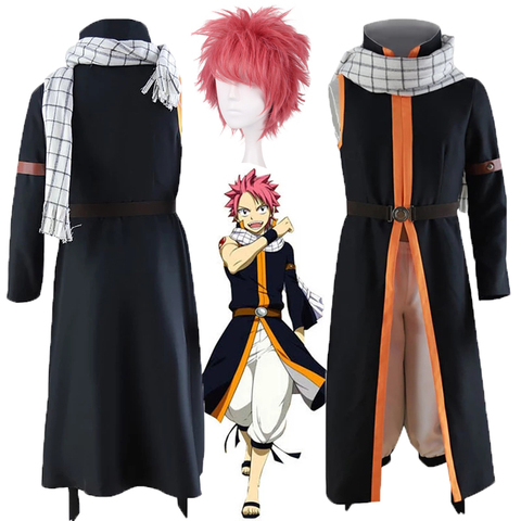 Anime FAIRY TAIL Cosplay Costume Etherious Natsu Dragneel Cosplay Costumes Halloween Carnival Party Full Sets Costumes scarf ► Photo 1/6