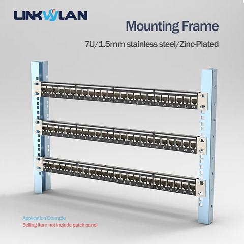 1 Pair (2pcs) Of 7U Cabinet Mounting Frame / 7U Mounting Rail / 7U Wall Mounting Bracket Metal Frame ► Photo 1/6