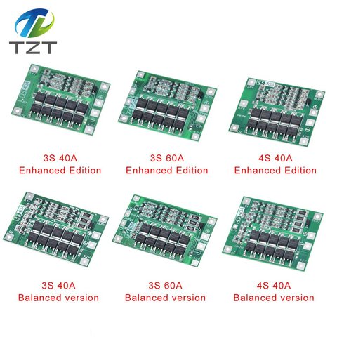 3S/4S 40A 60A Li-ion Lithium Battery Charger Protection Board 18650 BMS For Drill Motor 11.1V 12.6V/14.8V 16.8V Enhance/Balance ► Photo 1/6