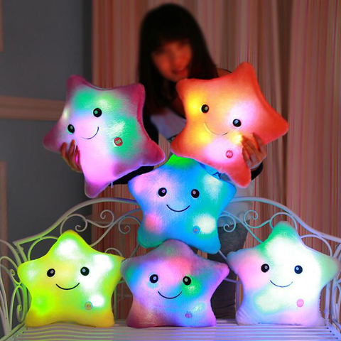 Luminous Pillow Christmas Toys, Led Light Pillow,plush Pillow, Hot Colorful Stars,kids  Birthday Gift YYT214 ► Photo 1/6