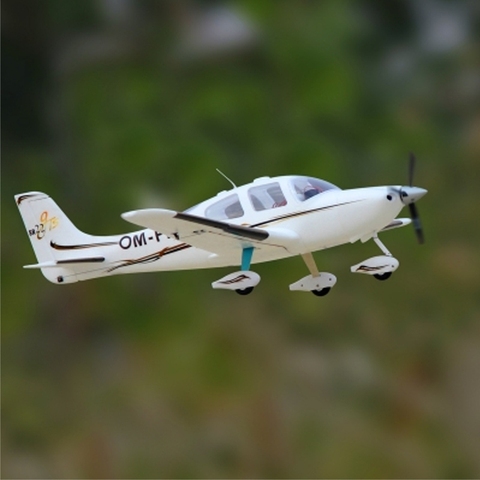 Dynam SR22 V2 White/Silver 1400mm Wingspan EPO 1:12 Scale Model Building RC Airplane Drone Beginner PNP With Flaps ► Photo 1/6