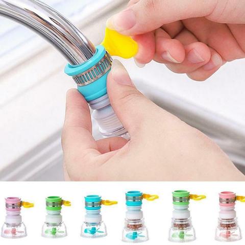360° Home Rotatable Water Bubbler Swivel Head Water Saving Faucet Aerator Nozzle Tap Adapter Device With Activated Carbon 1PC ► Photo 1/1