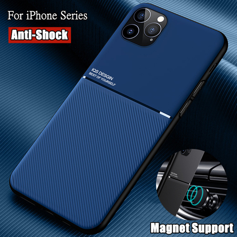 Coque For iPhone 11 12 Pro Max Mini XR XS X 8 7 6S 6 Plus 5S 5 SE 2022 Shell Case With Magnet Cover For Apple iPhone 11 Pro Max ► Photo 1/6