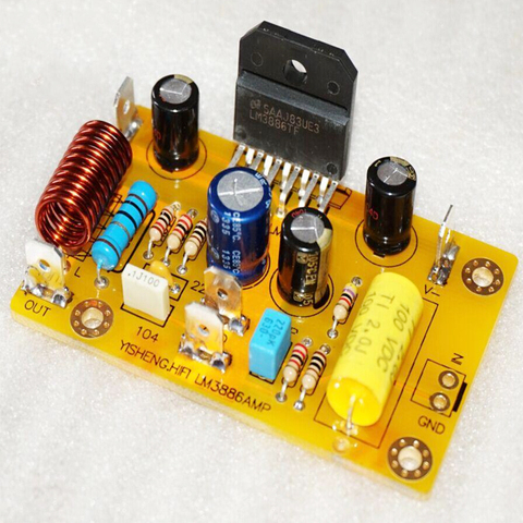 KYYSLB 60W 8 Ohm DC Dual 40V LM3886 Power Amplifier Board Can Be Connected In Parallel Home Audio HIFI Power Amplifier Board ► Photo 1/1