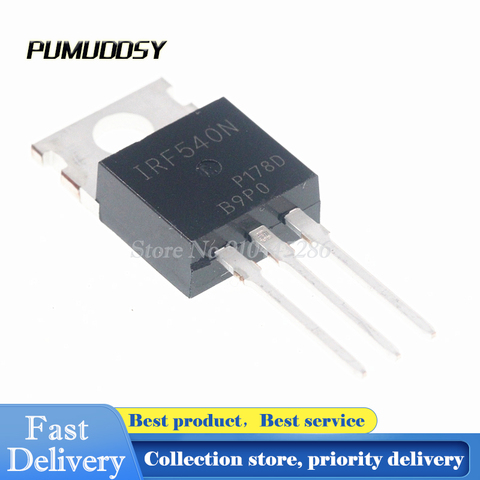 10PCS/LOT IRF540 IRF540NPBF TO220 IRF540N Power MOSFET Triode TO-220 100V 33A Transistor N channel New ► Photo 1/1