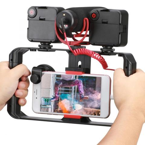 U-Rig Pro Handheld Video Stabilizer Phones Rig with 3 Shoe Mounts Handheld Stabilizer Phones Grip Tripod Mount Stand Filmmaking ► Photo 1/6