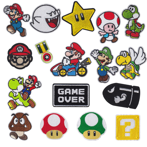 Anime game patches applique on clothes stripes iron on patches for