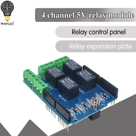 4 channel 5v relay shield module, Four channel relay control board relay expansion board for arduino UNO R3 mega 2560 ► Photo 1/6