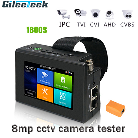 IPC-1800ADH PLUS WANGLU CCTV Tester 4inch Touch Screen Create Report Testing 8MP CVI/TVI/AHD Camera IP POE Monitor Tester LAN ► Photo 1/6